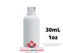 18DIN neck, 1oz (30mL) Glossy White Dropper Bottle (bottle only)