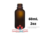 18DIN neck, 60mL Frosted Amber Glass Dropper Bottle (bottle only)