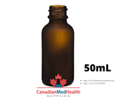 18DIN neck, 50mL Frosted Amber Glass Dropper Bottle (bottle only)