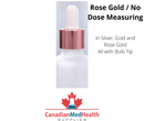 18DIN neck, 1oz (30mL) Regular Rose Gold Dropper Caps