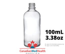 18DIN neck, 3.38oz (100mL) Clear Glass Dropper Bottle (bottom only)