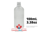 18DIN neck, 3.38oz (100mL) Frost Clear Glass Dropper Bottle (bottom only)
