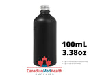 18DIN neck, 3.38oz (100mL) Satin Black Glass Dropper Bottle (bottle only