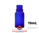 18DIN neck, 10mL Frost Cobalt Blue Glass Dropper Bottle (bottle only)
