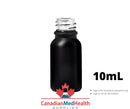 18DIN neck, 10mL Satin Black Glass Dropper Bottle (bottle only)