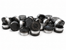13mm Black Flip-Off Cap - Transparent