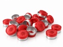 13mm Red Flip-Off Cap - Transparent