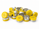 13mm Yellow Flip-Off Cap - Transparent