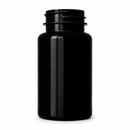 150cc Black PET pharmaceutical pill bottle with black CRC cap