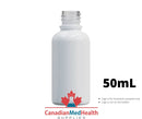 18DIN neck, 50mL Glossy White Dropper Bottle (bottle only)
