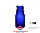 18DIN neck, 5mL Cobalt Blue Glass Dropper Bottle (bottle only)