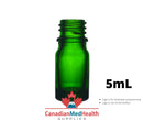 18DIN neck, 5mL Green Glass Dropper Bottle (bottle only)