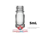 18DIN neck, 5mL Clear Glass Dropper Bottle (bottle only)