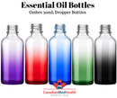18DIN neck, 1oz (30mL) Ombre Blue Glass Dropper Bottle (bottle only)