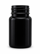 100cc Black PET Pharmaceutical Pill Bottle with Tamper Evident Ring and CRC Cap