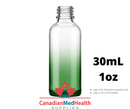 18DIN neck, 1oz (30mL) Ombre Green Glass Dropper Bottle (bottle only)