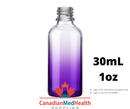 18DIN neck, 1oz (30mL) Ombre Purple Glass Dropper Bottle (bottle only)