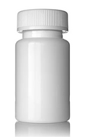 100cc Glossy White PET Pharmaceutical Pill Bottle With White CRC Cap