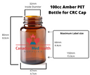 100cc Amber PET Pharmaceutical Pill Bottle with Child-Proof Cap