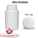 100cc White Pharmaceutical Pill Bottle with Child-Proof Cap