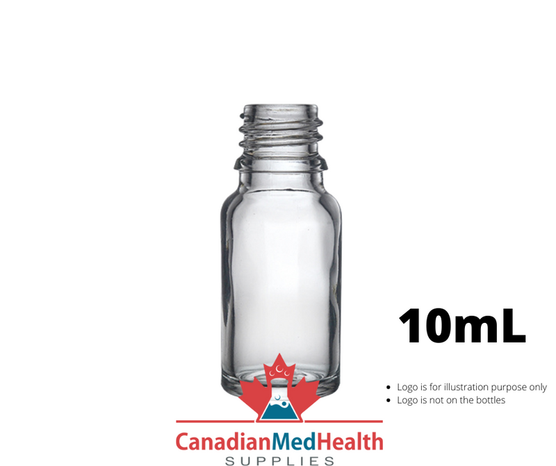 18DIN neck, 10mL Clear Glass Dropper Bottle