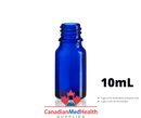 18DIN neck, 10mL Cobalt Blue Glass Dropper Bottle (bottle only)