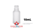 18DIN neck, 10mL Frost Clear Glass Dropper Bottle (bottle only)