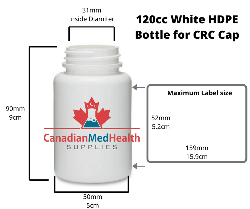 120cc Pharmaceutical Pill Bottle with Child-Proof Cap