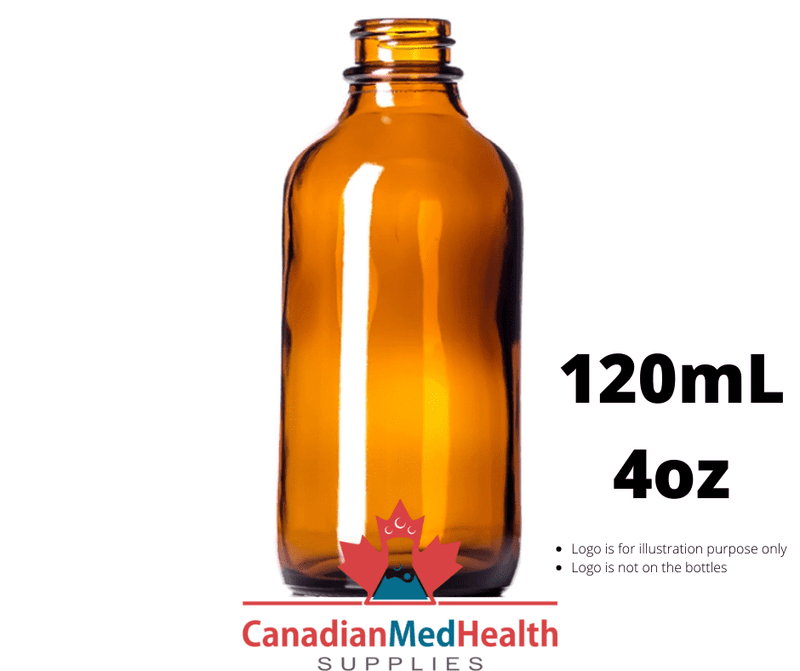 22-400 neck, 4oz (120ml) Amber Glass Dropper Bottle (bottle only)