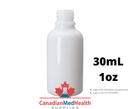 18DIN neck, 1oz (30mL) White Glass Dropper Bottle (bottle only)