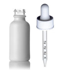 BULK ORDER 1oz (30mL) Satin White Glass Dropper Bottle With Dropper - CanadianMedHealthSupplies