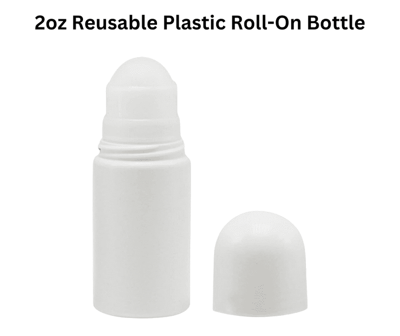 2oz (60mL) Plastic Roll on Bottle - Reusable