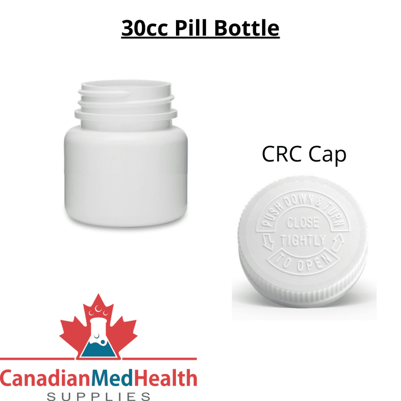 30cc Pharmaceutical Pill Bottle with Child-Proof Cap