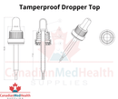 18DIN neck, 1oz (30mL) Tamper Proof Dropper Caps with Dose Measuring Pipette
