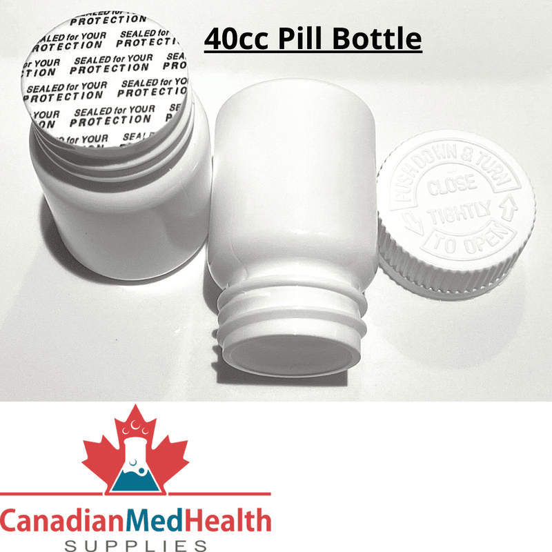 40cc Plastic Pill Bottle with Child resistant cap