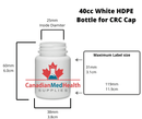 40cc HDPE Pharmaceutical Pill Bottle with Child-Proof Cap