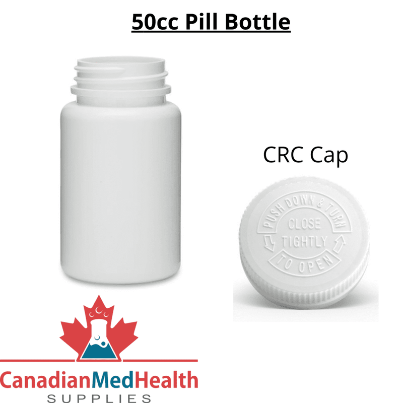 50cc Pharmaceutical Pill Bottle with Child-Proof Cap
