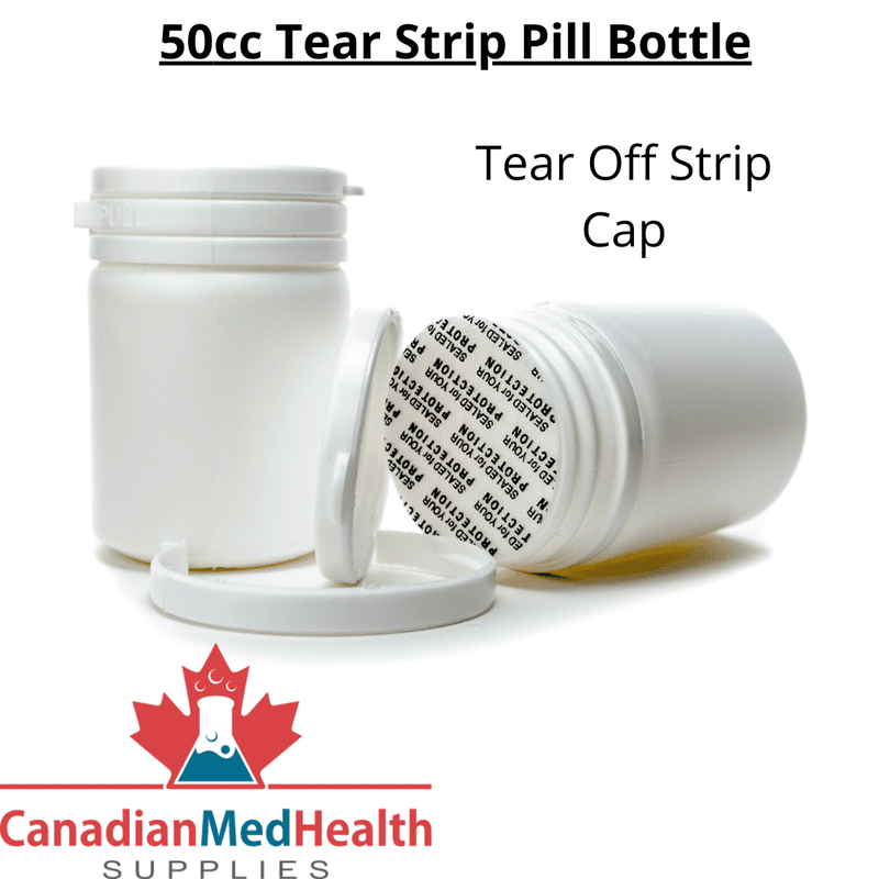 Pharmaceutical Pill Bottle 50CC with Tear Away Strip