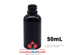18DIN neck, 50mL Black Glass Dropper Bottle (bottle only)