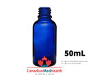 18DIN neck, 50mL Cobalt Blue Glass Dropper Bottle (bottle only)