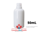 18DIN neck, 50mL White Glass Dropper Bottle (bottle only)