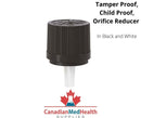 18DIN neck, Tamper/Child Proof Caps with Orifice Reducer (drip top)