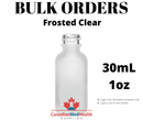 BULK ORDER 1oz (30mL) Frosted Clear Glass Dropper Bottle With Dropper