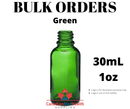 BULK ORDER 1oz (30mL) Green Glass Dropper Bottle With Dropper
