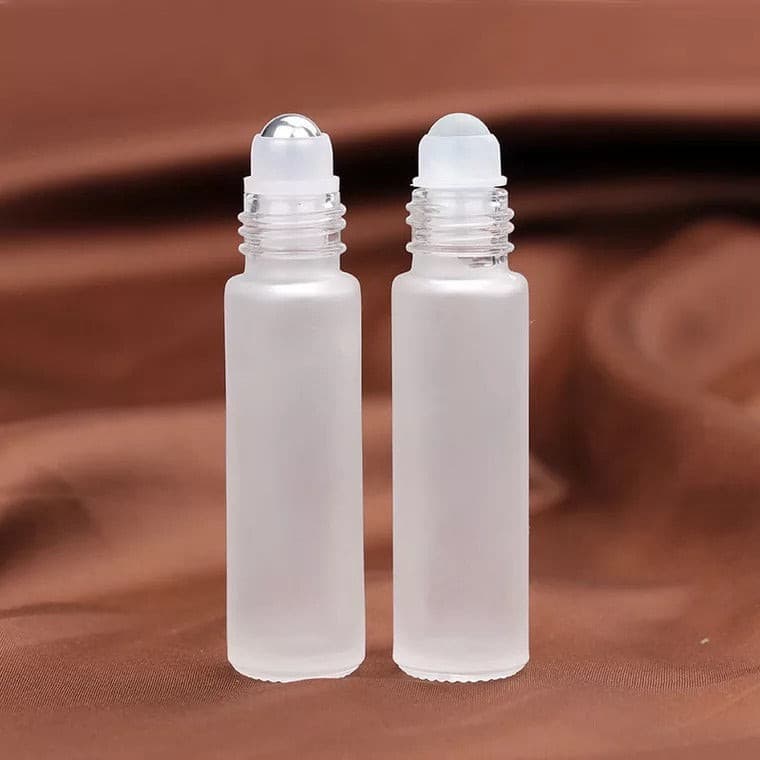 10mL Frost Clear Glass Roller Bottle for essential oils from CanadianMedHealthSupplies
