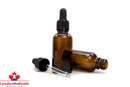 1oz (30mL) Amber Glass Dropper Bottle With Dose Measuring Dropper - CanadianMedHealthSupplies